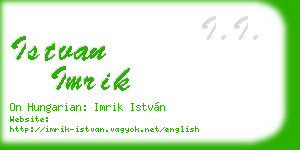 istvan imrik business card
